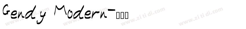 Gendy Modern字体转换